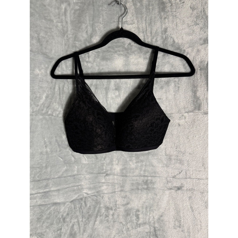 Knix Contour Bra Black Floral Lace Wireless Padded XL‎ Bralette